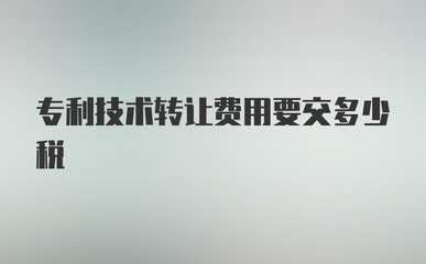 專利技術(shù)轉(zhuǎn)讓費(fèi)用涉及哪些稅費(fèi)？詳解稅務(wù)要點(diǎn)與優(yōu)惠政策